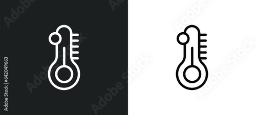 core temperature icon isolated in white and black colors. core temperature outline vector icon from sauna collection for web, mobile apps and ui.