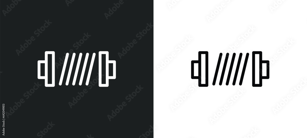 spool of thread icon isolated in white and black colors. spool of thread outline vector icon from sew collection for web, mobile apps and ui. spool of thread icon isolated in white and black colors. spool of thread outline vector icon from sew collection for web, mobile apps and ui.