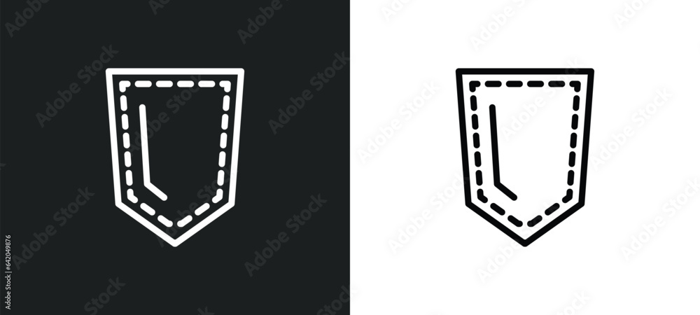 jeans pocket icon isolated in white and black colors. jeans pocket outline vector icon from sew collection for web, mobile apps and ui. jeans pocket icon isolated in white and black colors. jeans pocket outline vector icon from sew collection for web, mobile apps and ui.