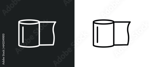 fabric icon isolated in white and black colors. fabric outline vector icon from sew collection for web, mobile apps and ui.