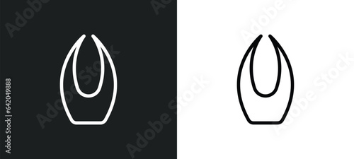 thread nippers icon isolated in white and black colors. thread nippers outline vector icon from sew collection for web, mobile apps and ui.