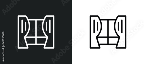 windows icon isolated in white and black colors. windows outline vector icon from smart home collection for web, mobile apps and ui.