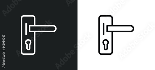 handle icon isolated in white and black colors. handle outline vector icon from smart house collection for web, mobile apps and ui.