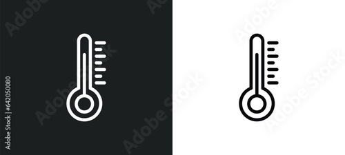 thermostat icon isolated in white and black colors. thermostat outline vector icon from smart house collection for web, mobile apps and ui.