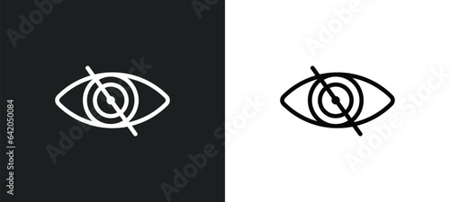 blind icon isolated in white and black colors. blind outline vector icon from smart house collection for web, mobile apps and ui.