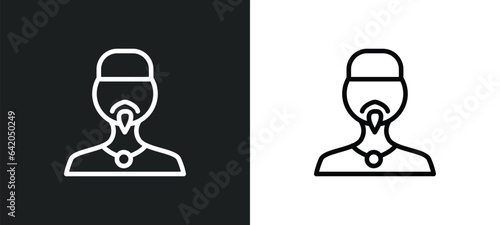 rocker icon isolated in white and black colors. rocker outline vector icon from social collection for web, mobile apps and ui.