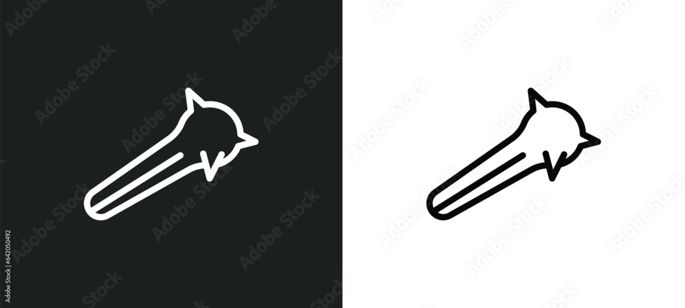 cudgel icon isolated in white and black colors. cudgel outline vector icon from stone age collection for web, mobile apps and ui. cudgel icon isolated in white and black colors. cudgel outline vector icon from stone age collection for web, mobile apps and ui.