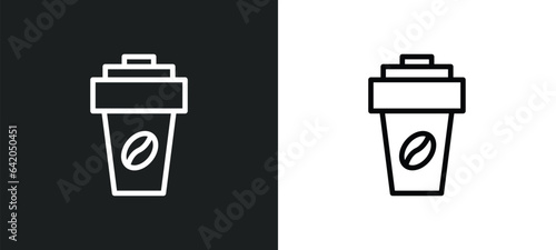 coffee break icon isolated in white and black colors. coffee break outline vector icon from startup collection for web, mobile apps and ui.