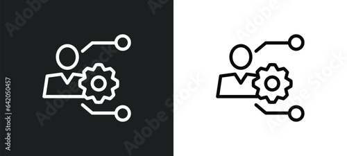 experience icon isolated in white and black colors. experience outline vector icon from startup collection for web, mobile apps and ui.