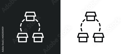 franchise icon isolated in white and black colors. franchise outline vector icon from startup collection for web, mobile apps and ui.