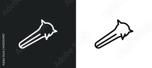 cudgel icon isolated in white and black colors. cudgel outline vector icon from stone age collection for web, mobile apps and ui.