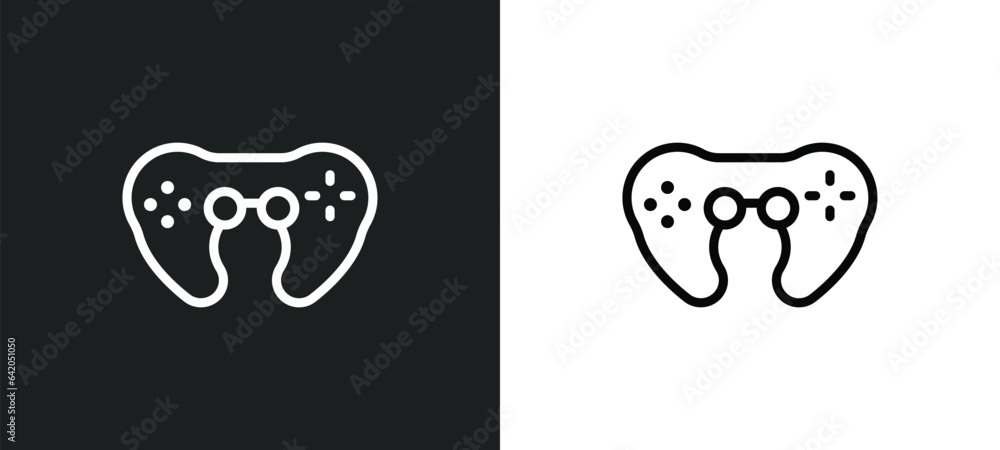 video game controller icon isolated in white and black colors. video game controller outline vector icon from technology collection for web, mobile apps and ui.