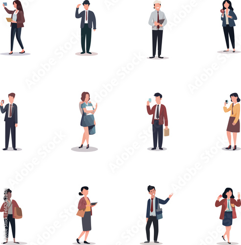 A wide variety of people with a wide range of jobs