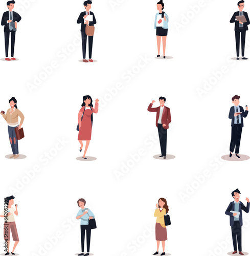 A wide variety of people with a wide range of jobs