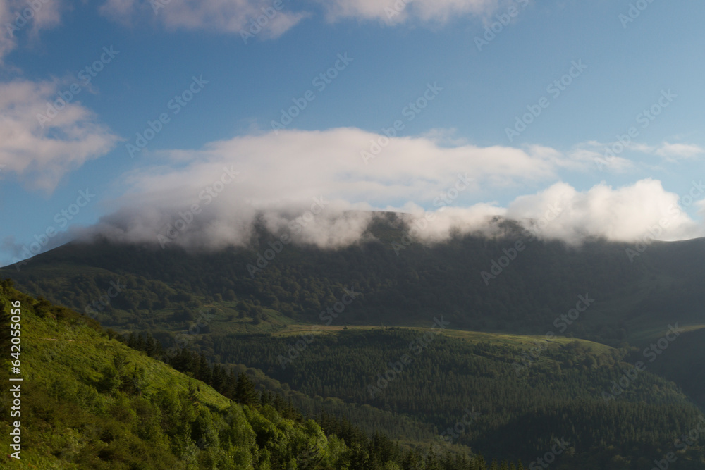 Cloud in the mountains, Gorbeia natural park, Bizkaia, Basque Country, Spain