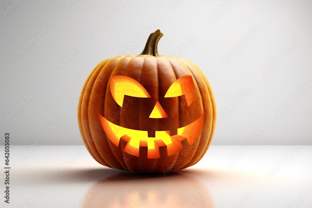 smile background orange isolated halloween lantern face pumpkin holiday scarey decoration. Generative AI. smile background orange isolated halloween lantern face pumpkin holiday scarey decoration. Generative AI.