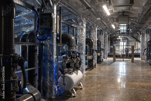 water treatment station interior, modern water treatment