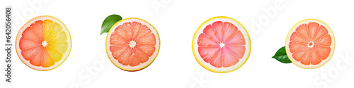 transparent background with isolated sweet citrus half