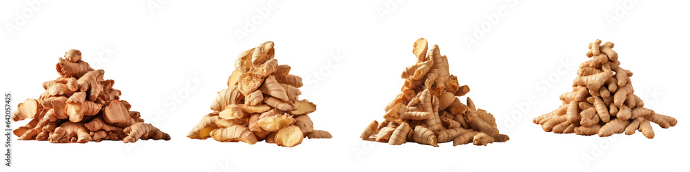 Ginger stack on transparent background Ginger stack on transparent background