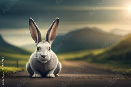 rabbit on the beach © babu studio