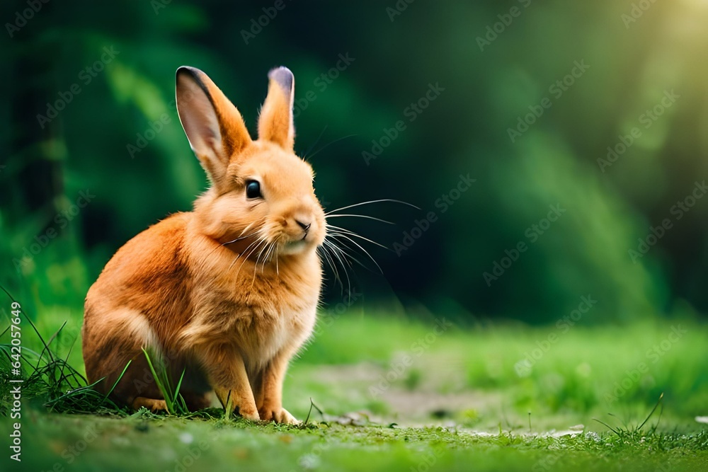 rabbit in the grass rabbit in the grass