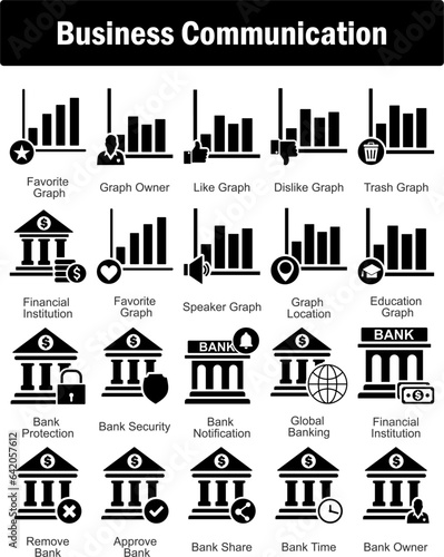 A set of 20 business icons as expired credit card, card prohibited, payment method