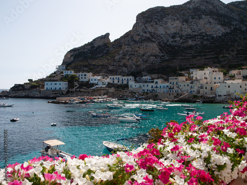 il borgo abitato di Levanzo, nelle isole Egadi. photo