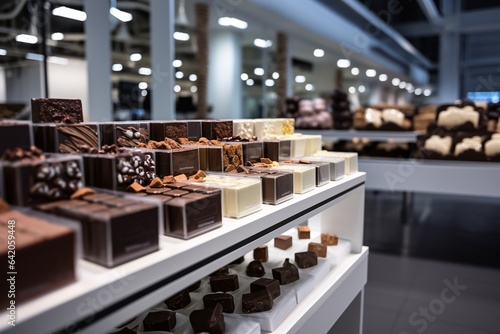 Assorted chocolate in a store