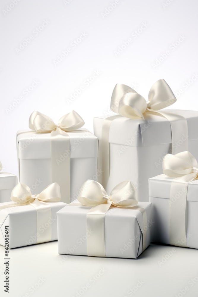 White paper gift box on isolated background, AI Generated White paper gift box on isolated background, AI Generated