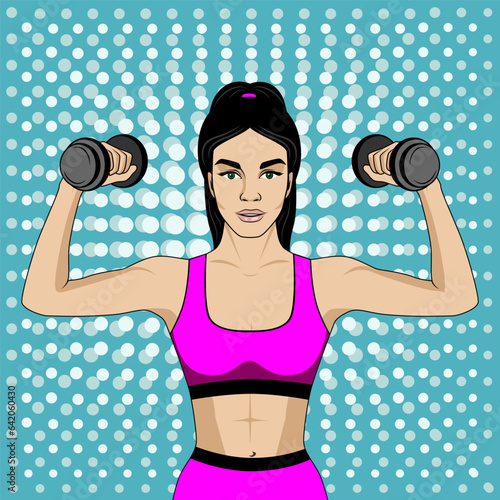 The girl goes in for sports.