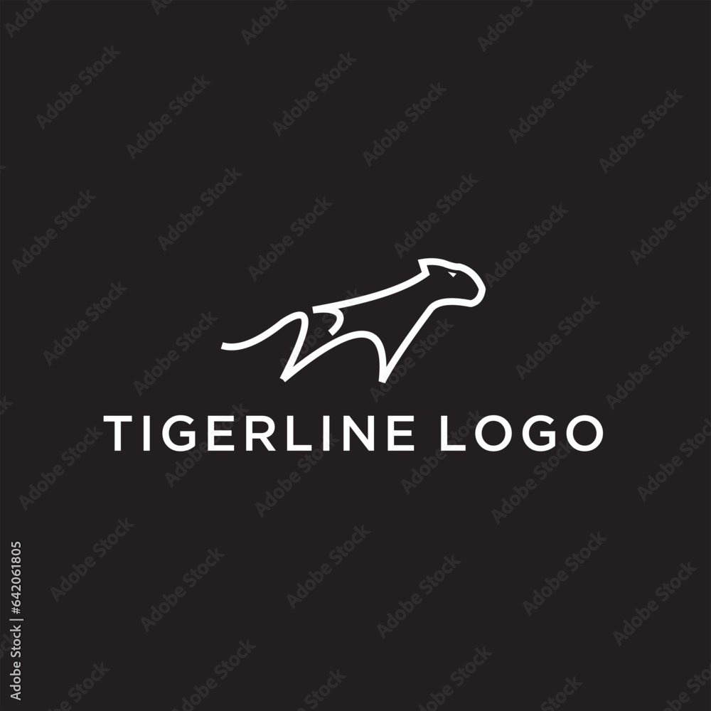 Tiger Line Logo Icon Symbol Vector Graphic Design Vector