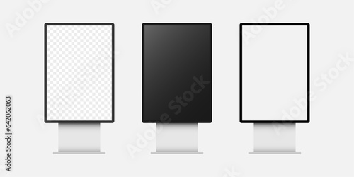 Blank street billboard vector mockup