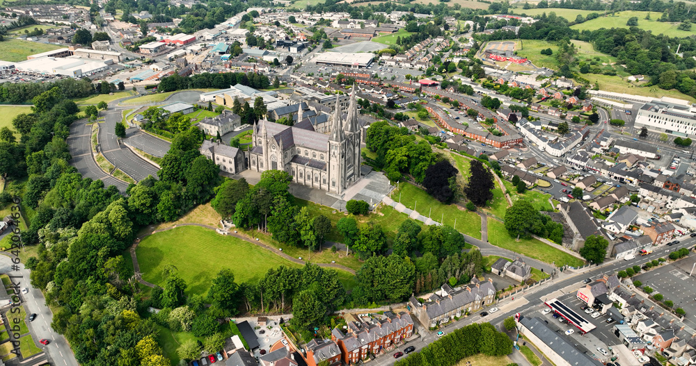 Aerial photo of St Patricks Roman Catholic Cathedral Armagh City Co Armagh Northern Ireland