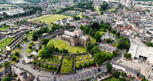 Aerial photo of St Patrick's Cathedral Church of Ireland Armagh City Co Armagh Northern Ireland photo