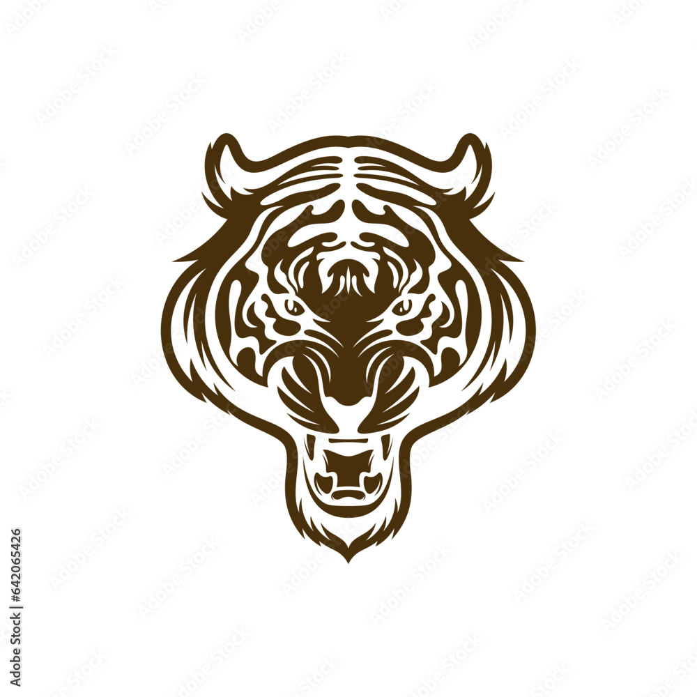 Head Tiger vector illustration design. Head Tiger logo design Template. Head Tiger vector illustration design. Head Tiger logo design Template.