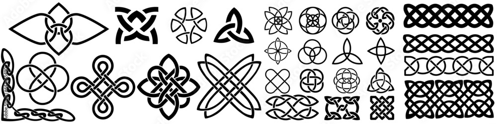Fotografie Celtic Knots icon vector set