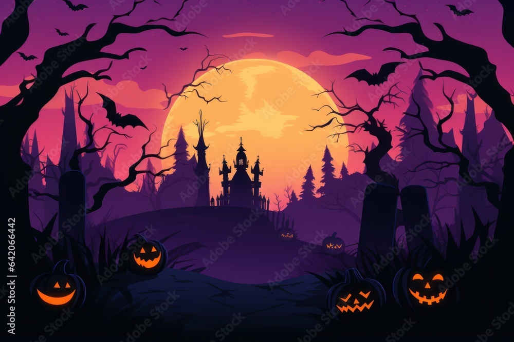 Halloween background, Background, Halloween background with castle