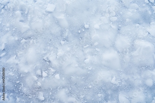 Winter ice background. Frozen water texture, macro view. Frost lake close up, top view. Christmas backdrop generated by AI
