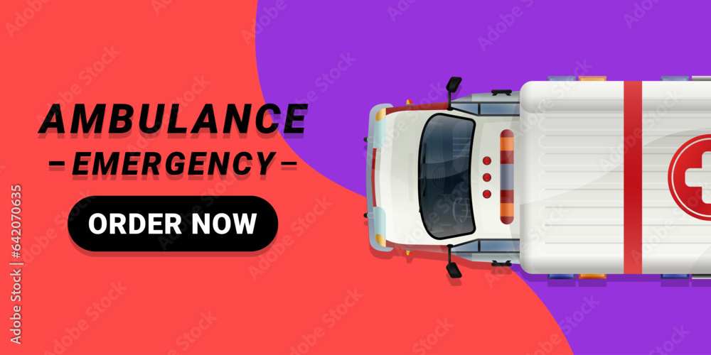 Vector Banner with top view transport Vector Banner with top view transport