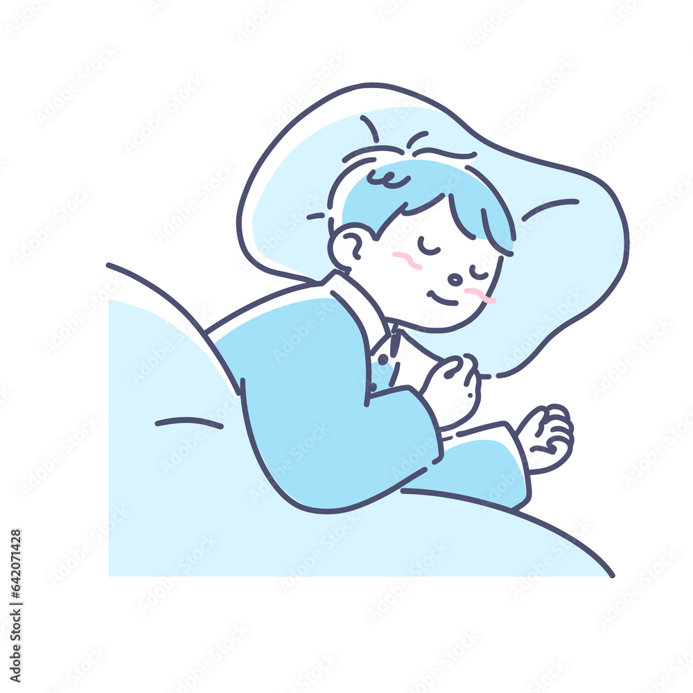 すやすやと眠っている子供 すやすやと眠っている子供