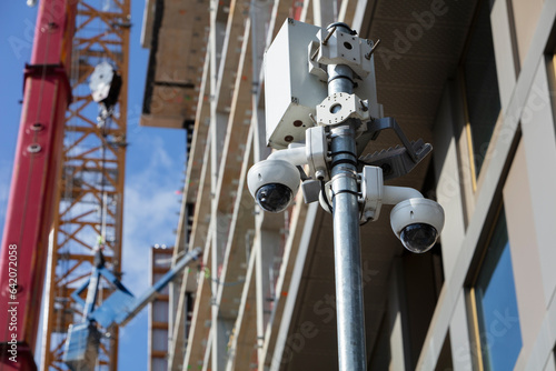 Security camera at a construction site