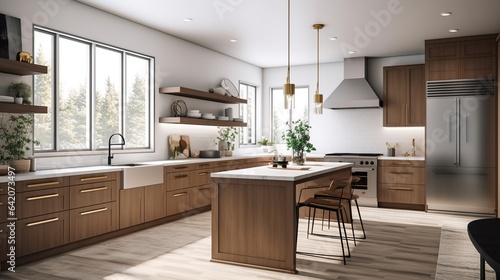 interior design with modern kitchen Created with AI © therealnodeshaper