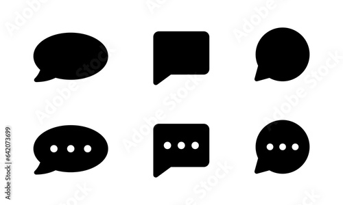 Speech bubble icon vector in flat style. Chat, comment, message sign symbol