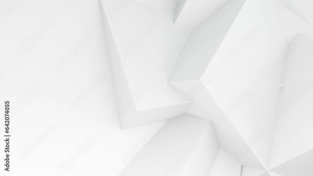 custom made wallpaper toronto digitalLooped 3D Animation - White corporate abstract background of looped animated geometric three-dimensional shapes
