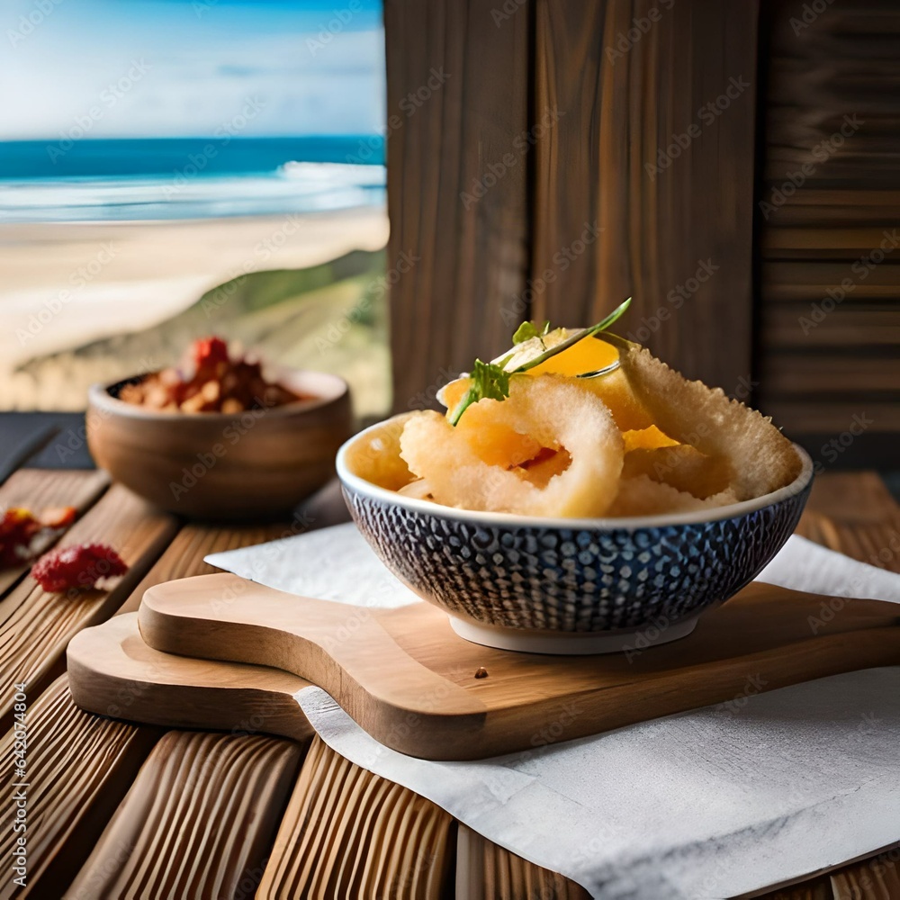 pork rinds, pururuca fried pork skin, pork panceta brazilian food.AI