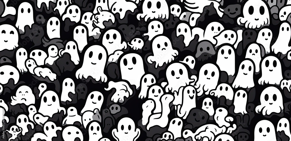 Cute Halloween ghost wallpaper.