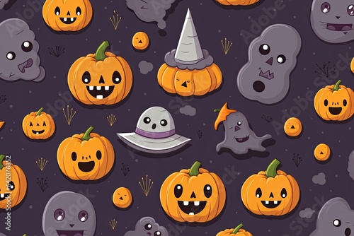 Cute Halloween wallpaper pattern. Happy Halloween! © Simon
