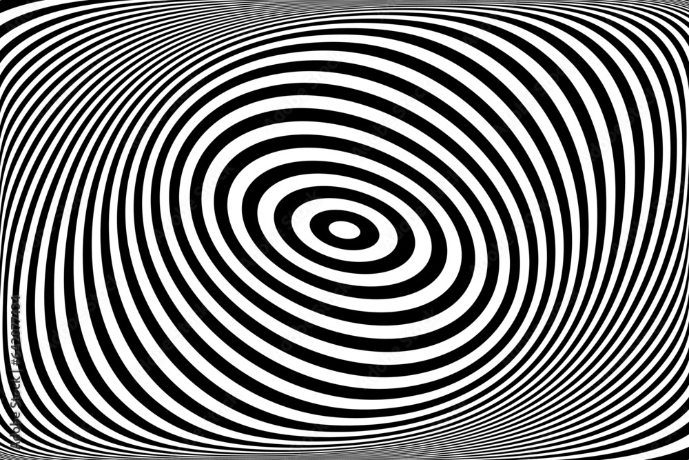 Twisting Whirl Motion and 3D Illusion in Abstract Op Art Striped Lines Pattern. Twisting Whirl Motion and 3D Illusion in Abstract Op Art Striped Lines Pattern.