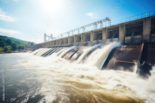 Eco-Friendly Hydropower on a Serene River