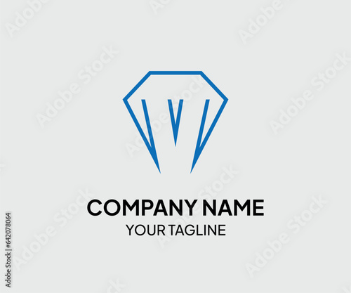 M font for diamond store logo